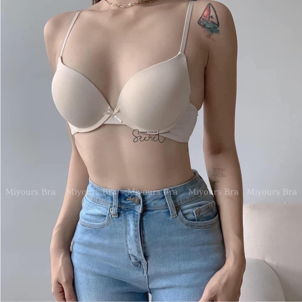 Áo lót nữ MiYours Fashion &amp; More AL602 su trơn có gọng đệm dày mút kép siêu nâng, ôm ngực tạo khe sexy