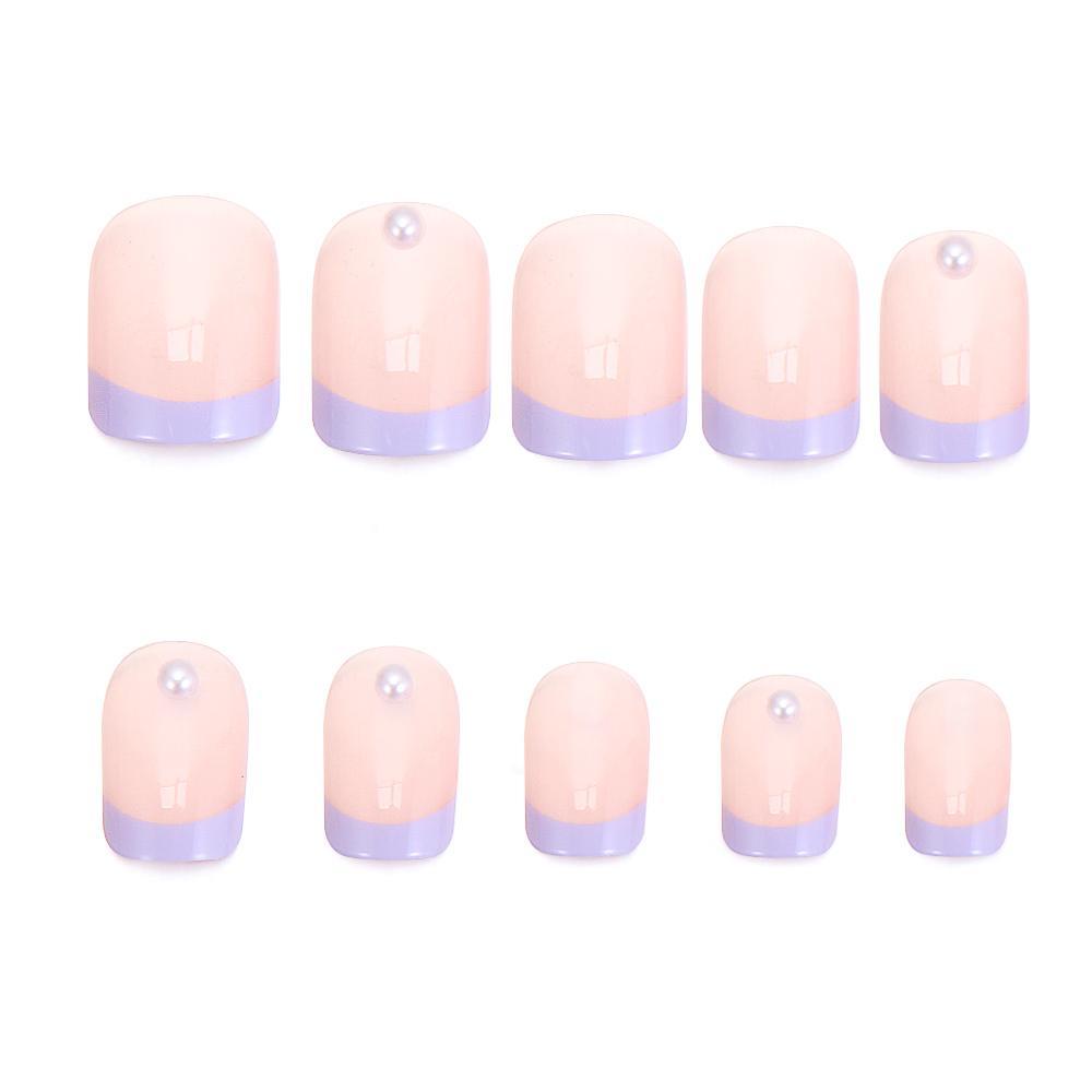 Hộp 24 Móng Tay Giả Đầu Tròn Có Thể Tháo Rời Che Phủ Toàn Diện
