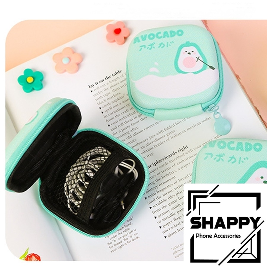 Ví Vuông Mini PU Trái Cây Size 7,5x7,5x3 - Đựng Tai Nghe - Cáp Sạc - Chìa Khóa & Phụ Kiện Mini Các Loại