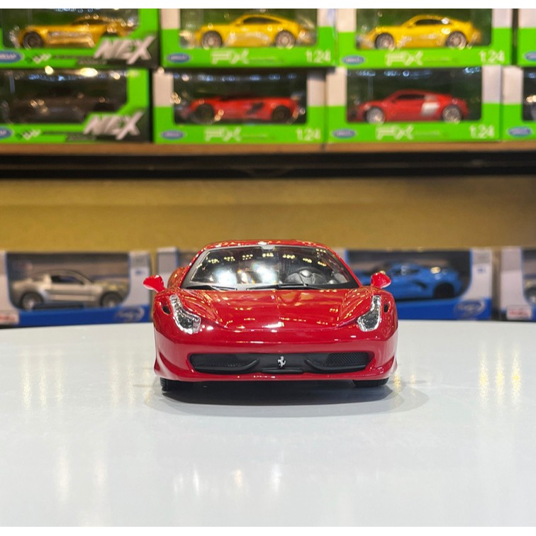 Xe mô hình siêu xe Ferrari 458 Italia tỉ lệ 1:24 hãng Burago màu đỏ