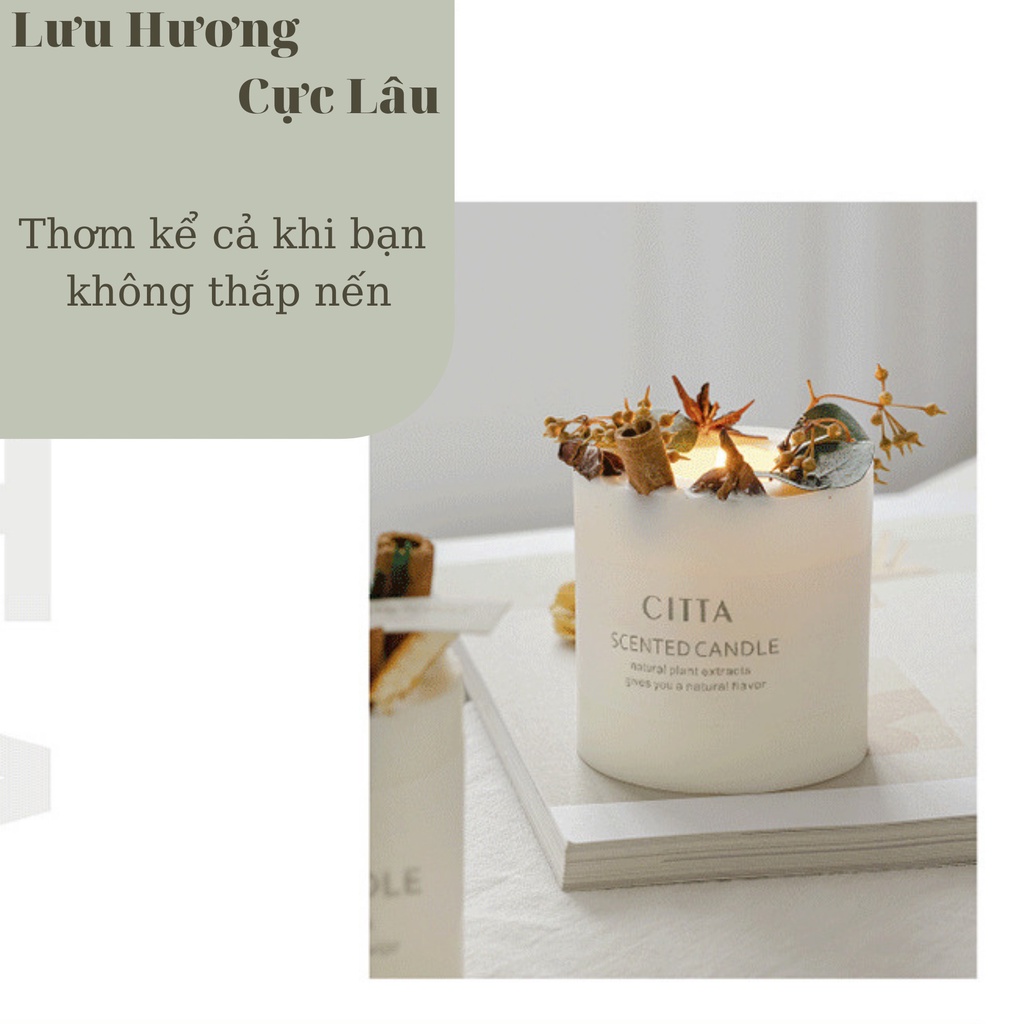 Nến Thơm Decor Phòng Mùi Hương Trị Liệu, Thư Giãn Phong Cách Bắc Âu Cao Cấp Citta