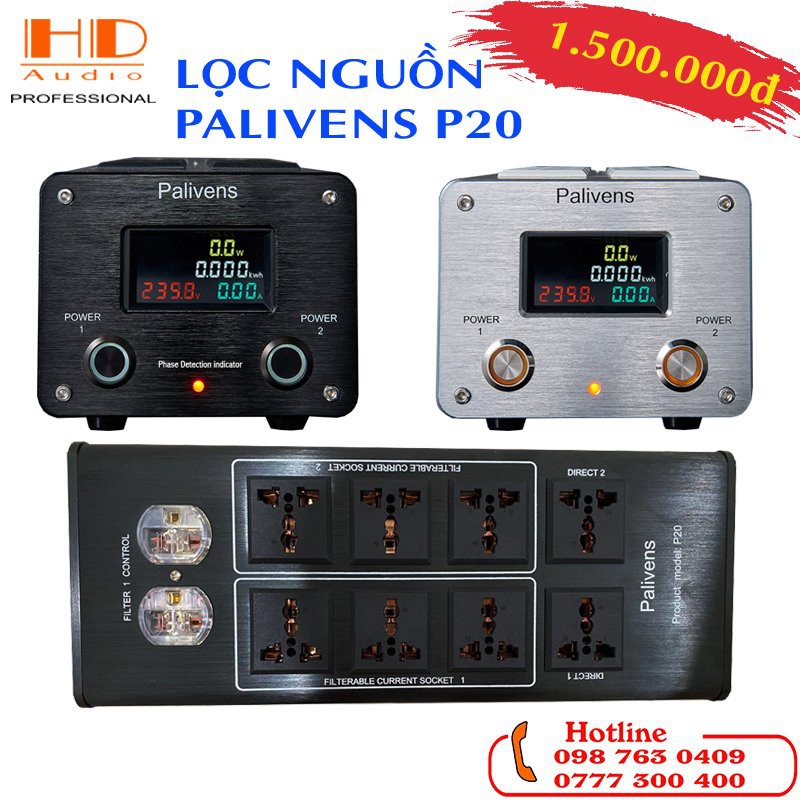 Bộ lọc nguồn Palivens P20 cao cấp, đạt tiêu chuẩn quốc tế