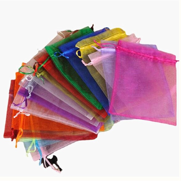 Set 10 Túi Dây Rút Vải Organza 7x9cm Đựng Quà Tặng Tiện Dụng