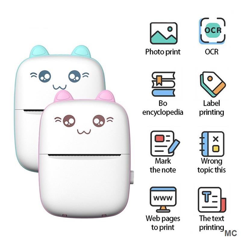 Máy In Ảnh Bluetooth Không Dây Mini Bỏ Túi Cho Android Ios