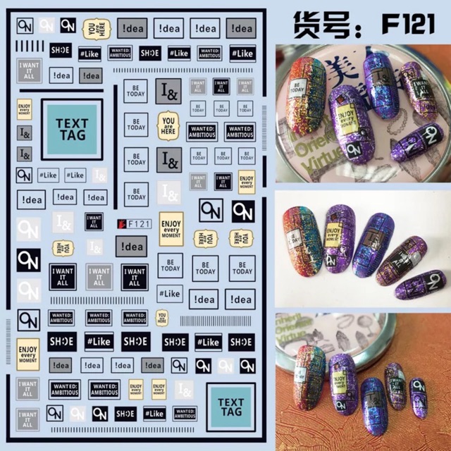 Sticker hình dán móng tay 3d mẫu mới