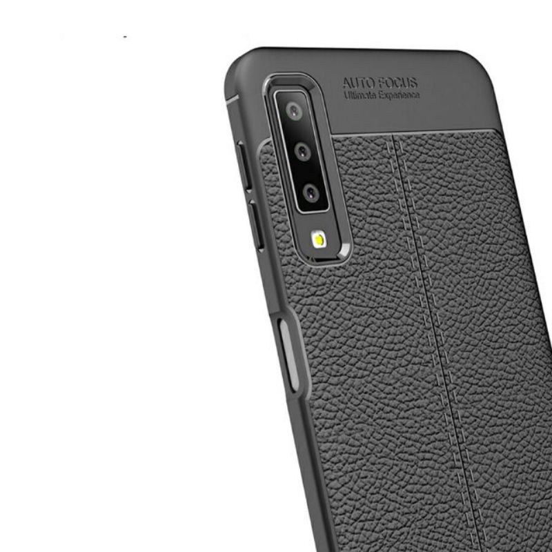 Ốp Lưng Samsung Galaxy A7 2018/ A9 2018 Silicon Giả Da, Chống Sốc Auto Focus