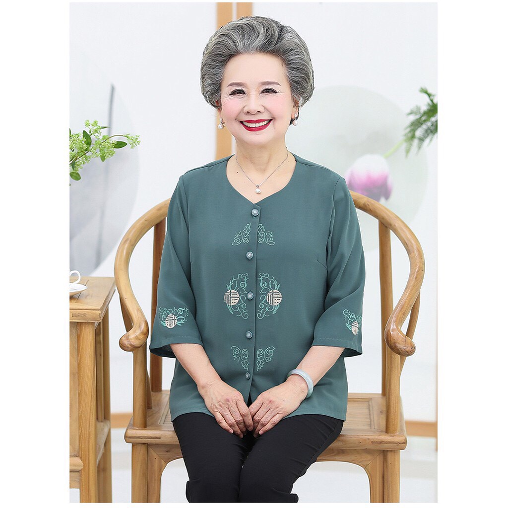 Bô Quần Áo Cho  Người già - Bộ Đồ Trung Niên Cao cấp VT2M