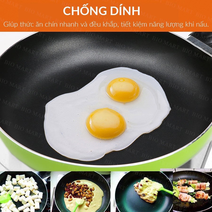 CHẢO CHỐNG DÍNH HỢP KIM NHÔM - CHẢO ĐÁ ĐÁY TỪ - Độ bền cao, giá rẻ nhất thị trường – BIO150