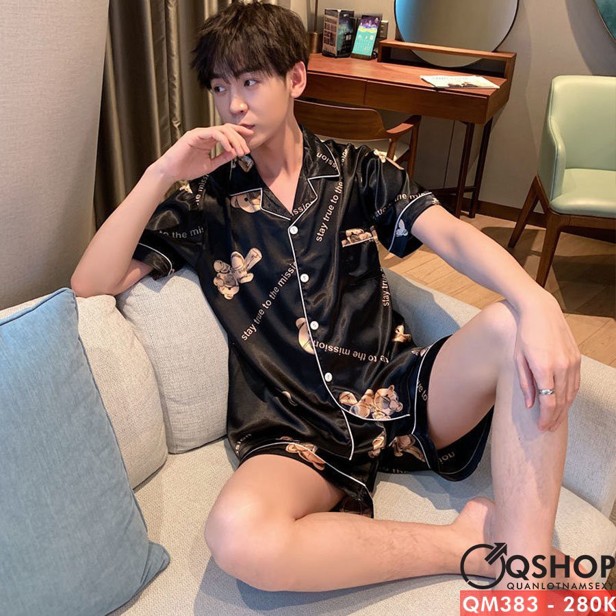 [SALE] BỘ ĐỒ PIJAMA NAM NGẮN TAY QSHOP QM383