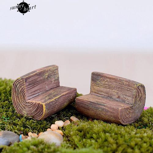 Ghế sofa gỗ mini trang trí nhà búp bê