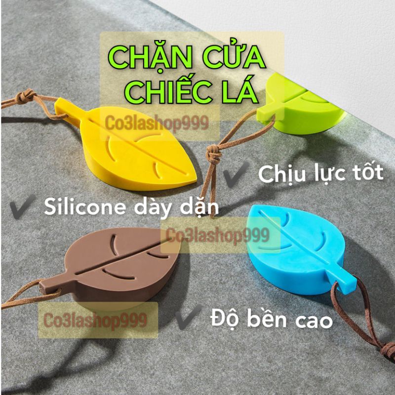 Miếng chặn cửa hình chiếc lá chất liệu silicon dày dặn (1 CÁI)