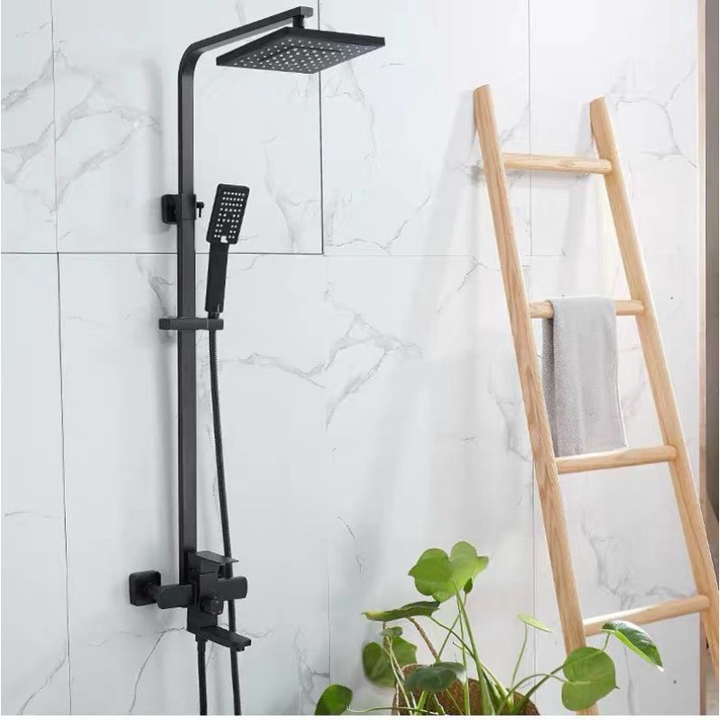 Sen tắm đứng inox 304 công nghệ phủ Nano Đen Japan, sen cây tắm đứng nóng lạnh cao cấp