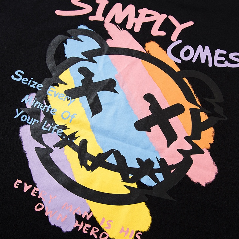 Áo thun form rộng, tay lỡ in 2 mặt [V377]