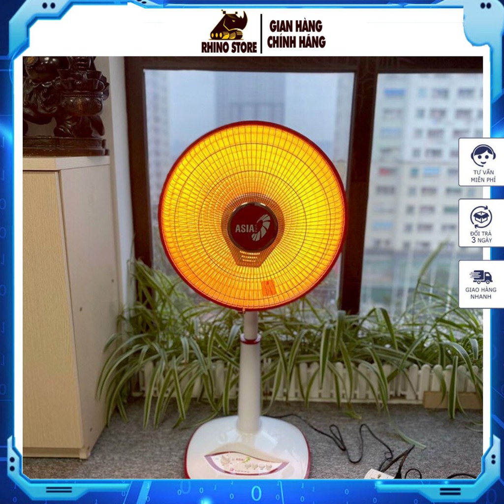 Quạt sưởi hồng ngoại Asia HF1401 800W không gây khô da, tự động ngắt khi quá nhiệt an toàn với trẻ nhỏ, người già.