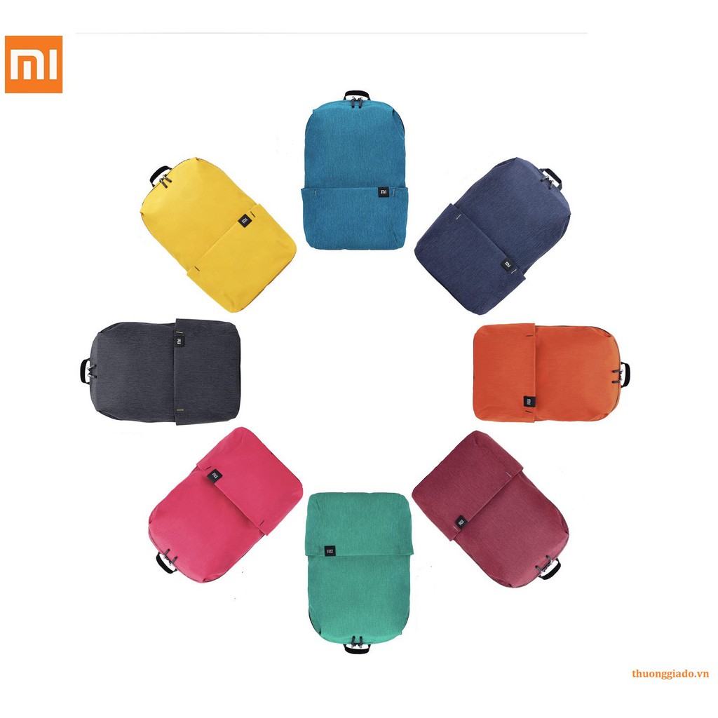 Balo Xiaomi mini màu sắc thời trang thể tích 10 lít/ 20 lít