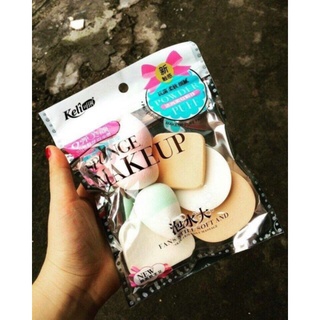 Set 6 bông mút trang điểm Keli