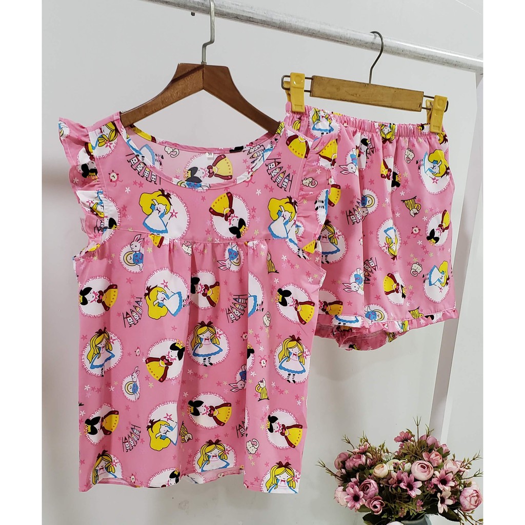 [Mã WARUN12 giảm 12% đơn 99k] [Giảm giá]Đồ bộ sát nách cánh tiên mềm mát(Hàng shop tự thiết kế) | BigBuy360 - bigbuy360.vn