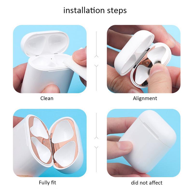 Miếng dán kim loại bảo vệ màu cho Airpods