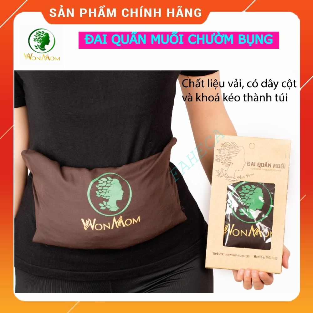 Đai quấn muối chườm bụng sau sinh WONMOM giảm eo, giảm mỡ bụng, co hồi nhanh tử cung - Hàng chính hãng