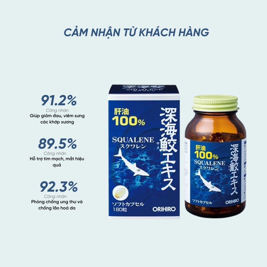 Viên uống dầu gan cá mập Orihiro 180 viên