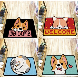 [HÀNG CAO CẤP] Thảm lau chân Hakochi - Thảm Chùi Chân 3D Hình Thú Chống Trượt, Kháng Khuẩn, Thấm Hút Tốt