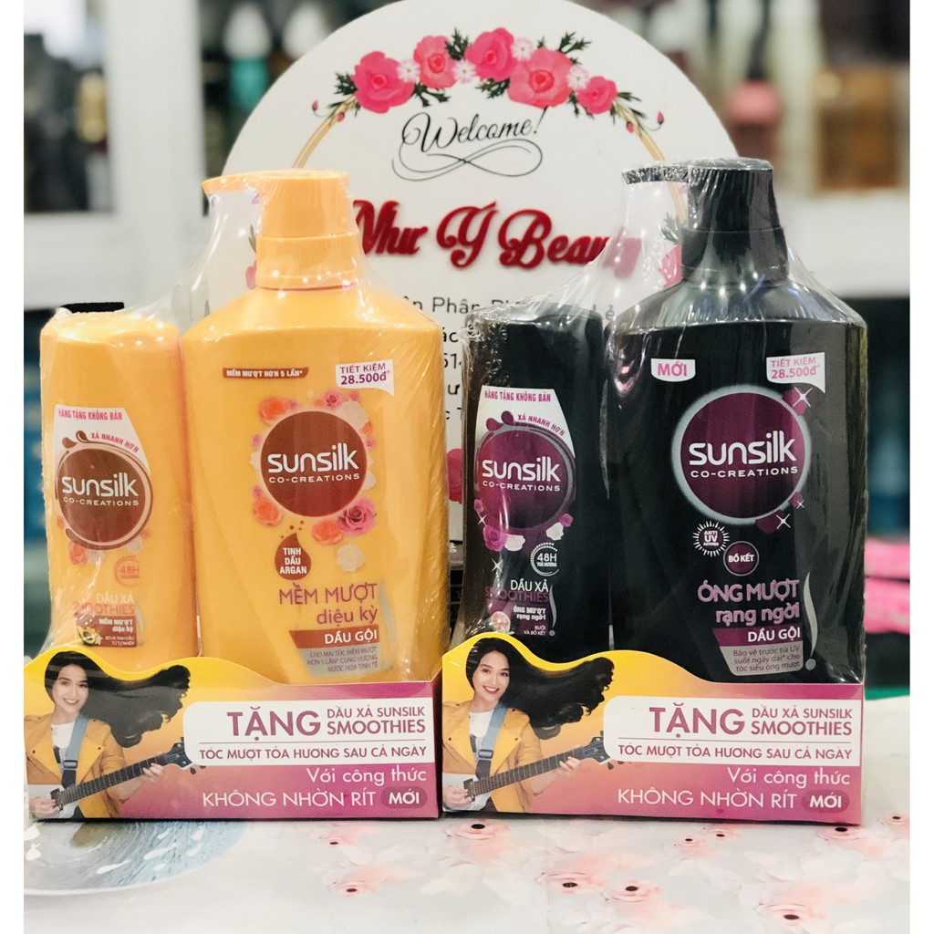 Dầu gội Sunsilk  650g (Tặng Kèm Dầu Xả MMDKỳ/ Dầu Gôi Sunsilk Mềm Mượt Tỏa Hương 140g)