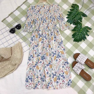 Đầm maxi trễ vai