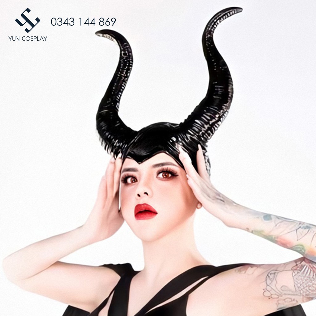Sừng tiên hắc ám Maleficent hóa trang Halloween