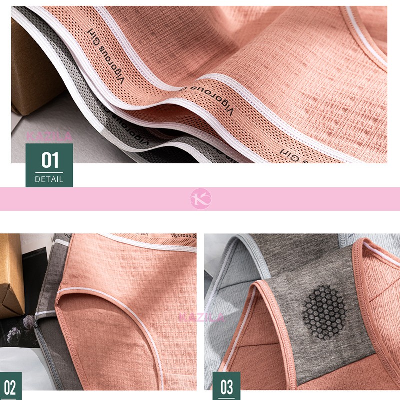 Quần lót nữ cotton cao cấp tân cổ điển Vigorou Girl, quần chip nữ kháng khuẩn co giãn siêu thấm Kazila QLH56 | BigBuy360 - bigbuy360.vn