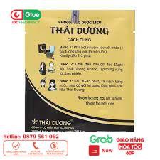 Nhuộm đen tóc thảo dược Thái Dương từ dược liệu Hộp 5 gói từ bột lá henna, an toàn cho tóc và da đầu_[IDC]