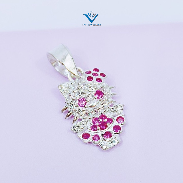 Mặt dây chuyền bạc hình mèo kitty bạc ta_Van jw