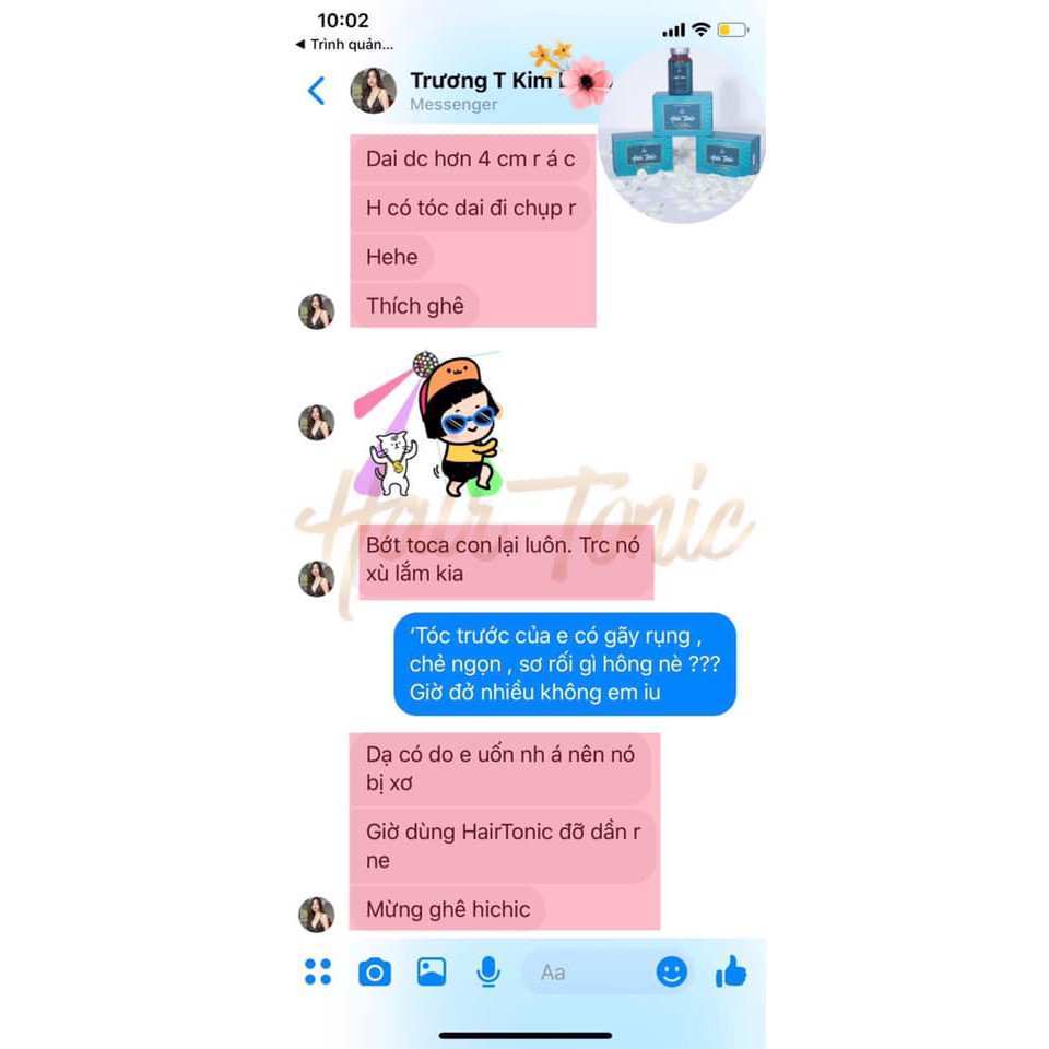 Liệu trình 3 hộp Viên uống kích mọc tóc Hair Tonic phục hồi tóc khô xơ gãy rụng