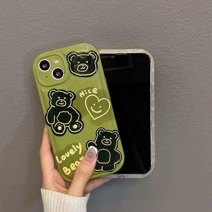 Ốp Điện Thoại Họa Tiết Gấu Hoạt Hình Dễ Thương Cho iphone 12 13 11 Pro Max X Xs Max Xr Rih7