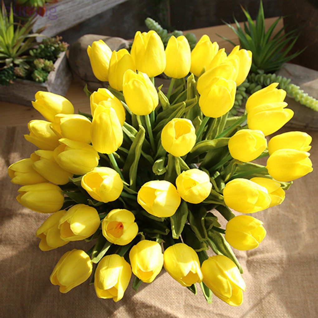 Set 5 cành hoa tulip giả trang trí tiệc cưới