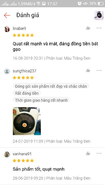 Quạt hộp, Quạt bàn 3 tốc độ LiDoFan