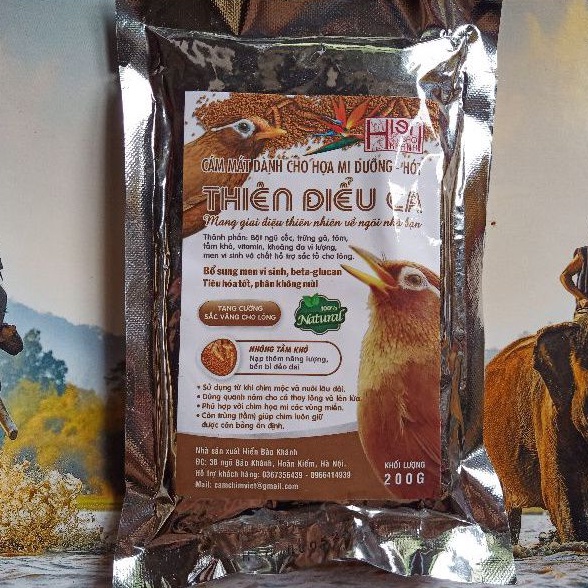 Cám Chim Hoạ Mi Thiên Điểu Ca Nuôi Quanh Năm _ 200g