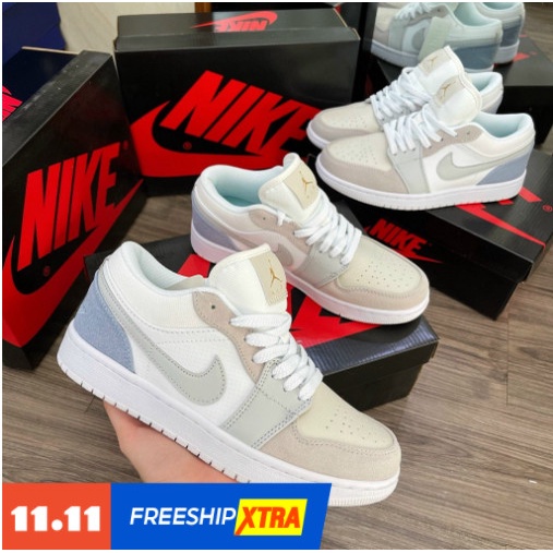 Giày Jordan Paris JD1 Cổ Thấp Gót Xanh Full Box