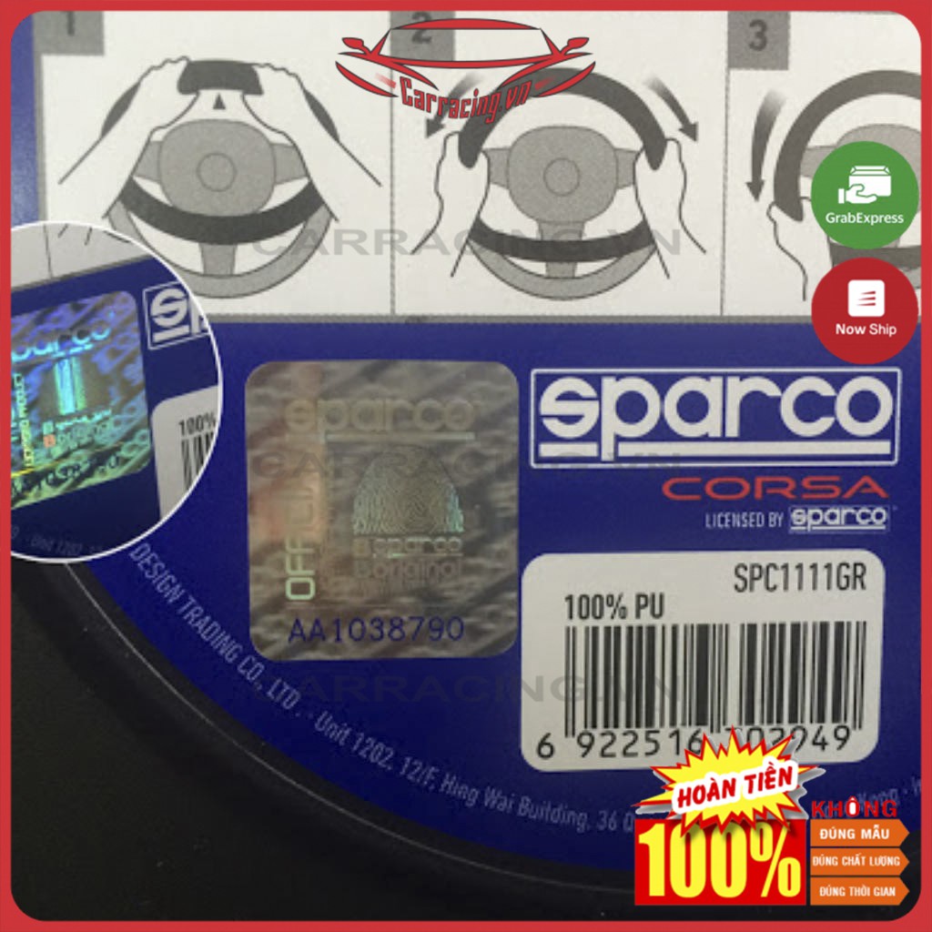 Bọc Vô Lăng CARRACING Sparco chính hãng BỌC DA VÔ LĂNG 4 5 7 chỗ , bán tải - Ốp Phụ Kiện Nội Thất Đồ Chơi XE HƠI | BigBuy360 - bigbuy360.vn