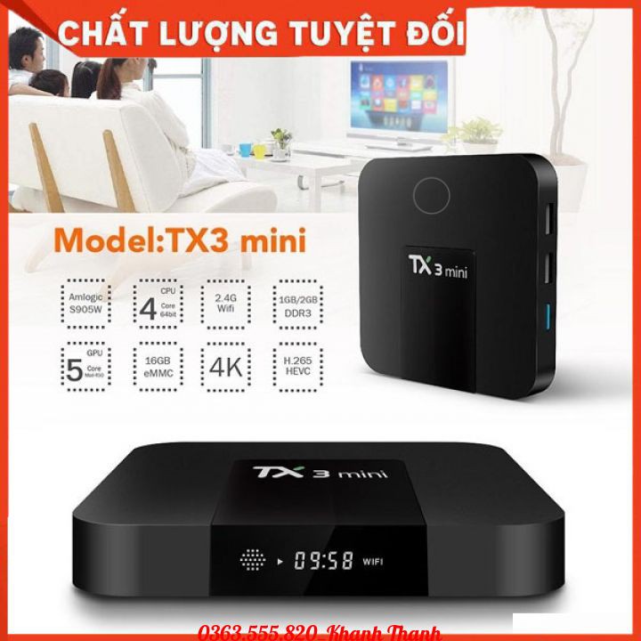 TV BOX TX3 Mini (Amlogic S905W QuadCore/2G/16G) CÓ BLUETOOOTH - Android TV Box Tx3 mini Ram 2GB