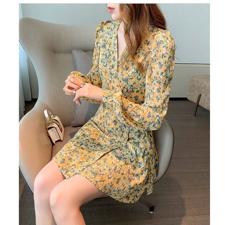 Đầm dự tiệc, váy thu đông thiết kế buôc tà chéo thắt eo đủ 4 size - e1154 | BigBuy360 - bigbuy360.vn