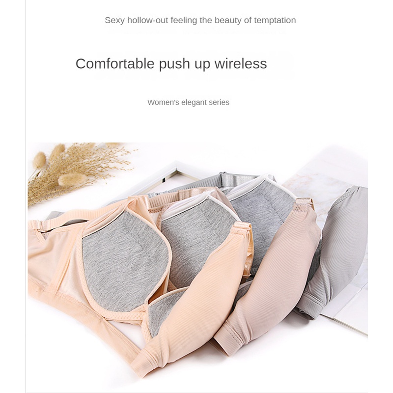 Bộ Đồ Lót Không Gọng Có Mút Nâng Ngực 5CM Quyến Rũ 32 34 36 38