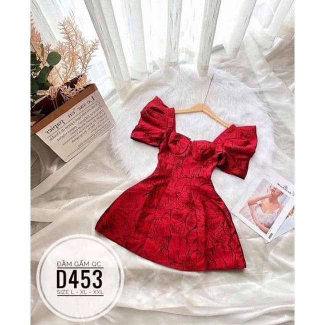 ĐẦM GẤM BIGSIZE TAY PHỒNG DỰ TIỆC