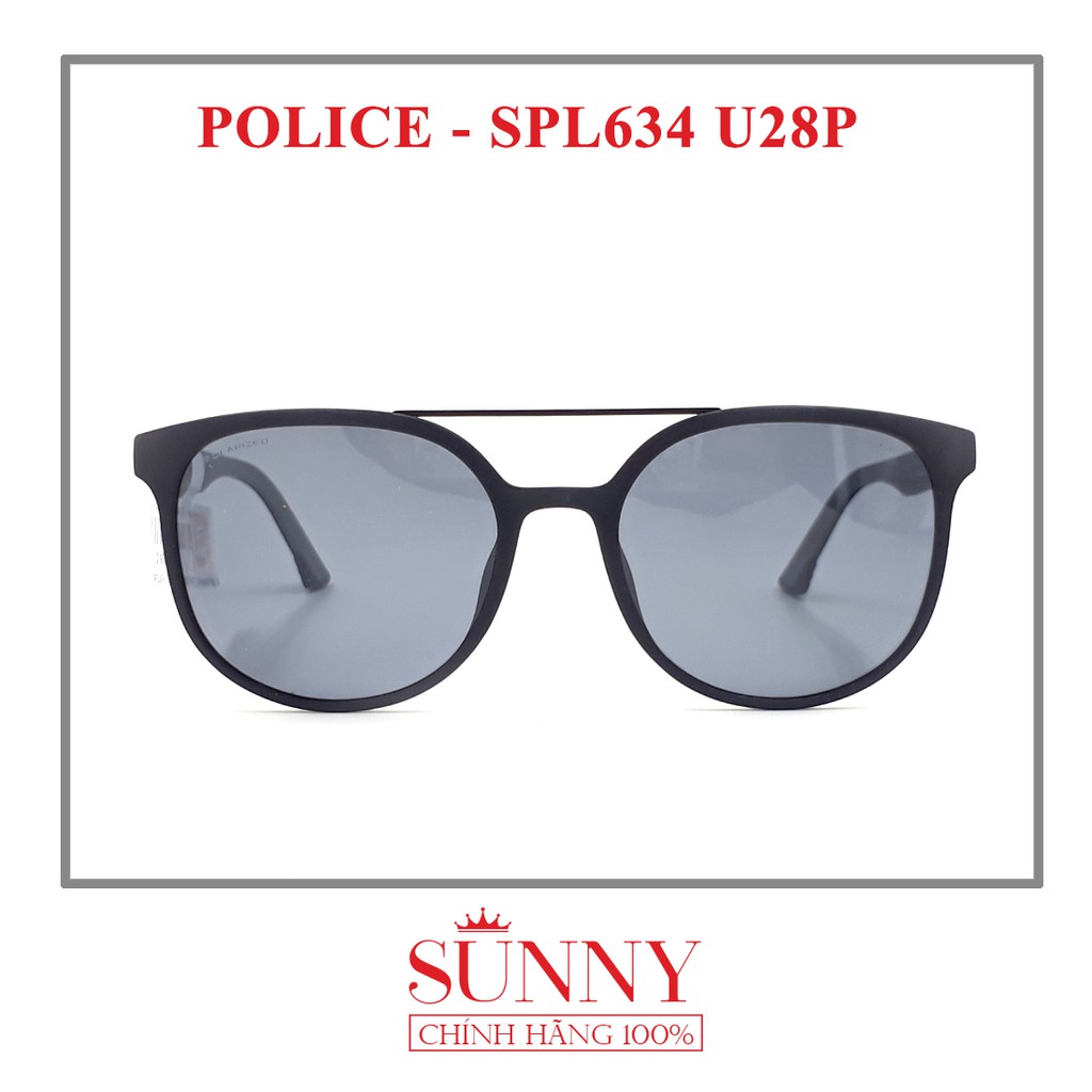 Kính mát thời trang chính hãng Police SPL634, sp có tem thẻ bảo hành toàn quốc, thiết kế dễ đeo bảo vệ mắt