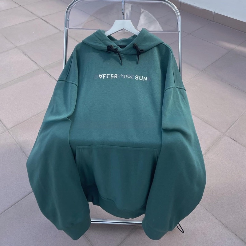 Áo hoodie nỉ lót bông form rộng After Sun unisez (nam nữ mặc được)