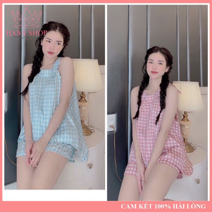 [ HÀNG ĐẸP ] Set Bộ Yếm Lụa Sang Chảnh, Chất Mềm, Thấm Hút Mồ Hôi | BigBuy360 - bigbuy360.vn