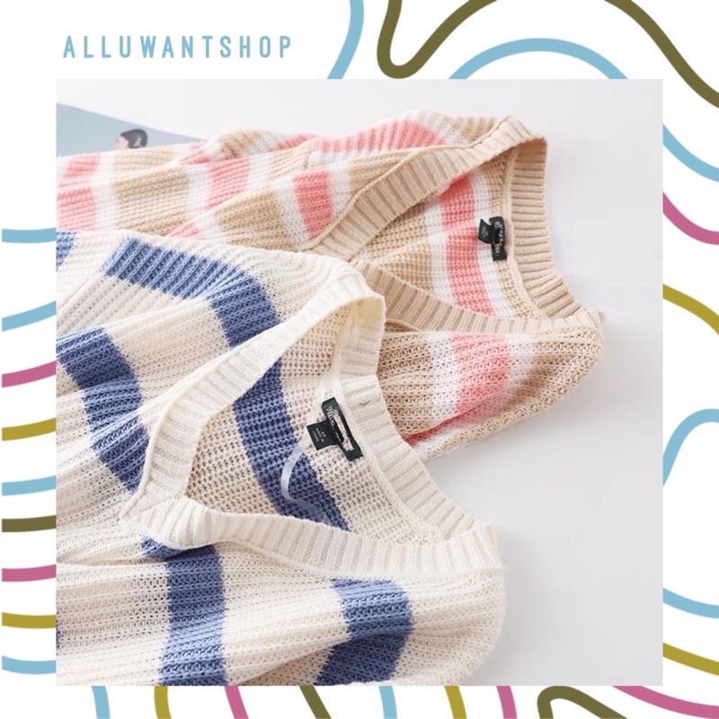 Áo len Wild Fable V-neck Cropped Sweater hàng XK