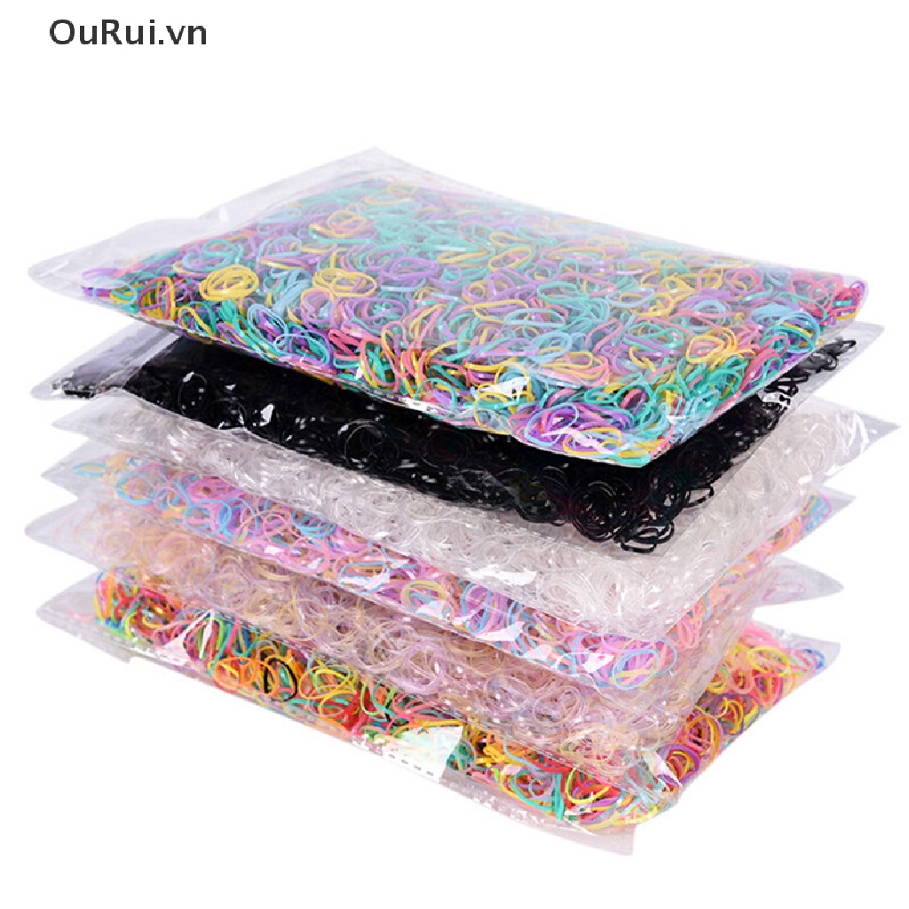 Set 500 Dây Thun Buộc Tóc Đuôi Ngựa Co Giãn