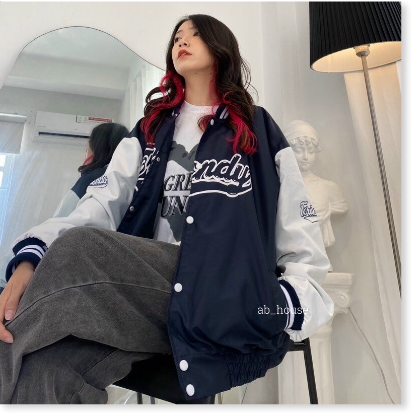 Áo Khoác Bomber Nữ Form Rộng In Chữ Mẫu Mới Hot Trend