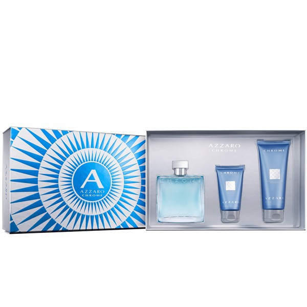 [Mã BMLTB35 giảm đến 35K đơn 99K] Set Nước Hoa Azzaro Chrome_Eau De Toilette Spray (3 món)