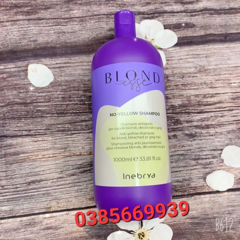 GỘI KHỬ VÀNG CHO Tóc Inebrya Ice Cream No Yellow của Ý dành cho tóc bạch kim Silver Hair 1000ml .Lh 01685669939